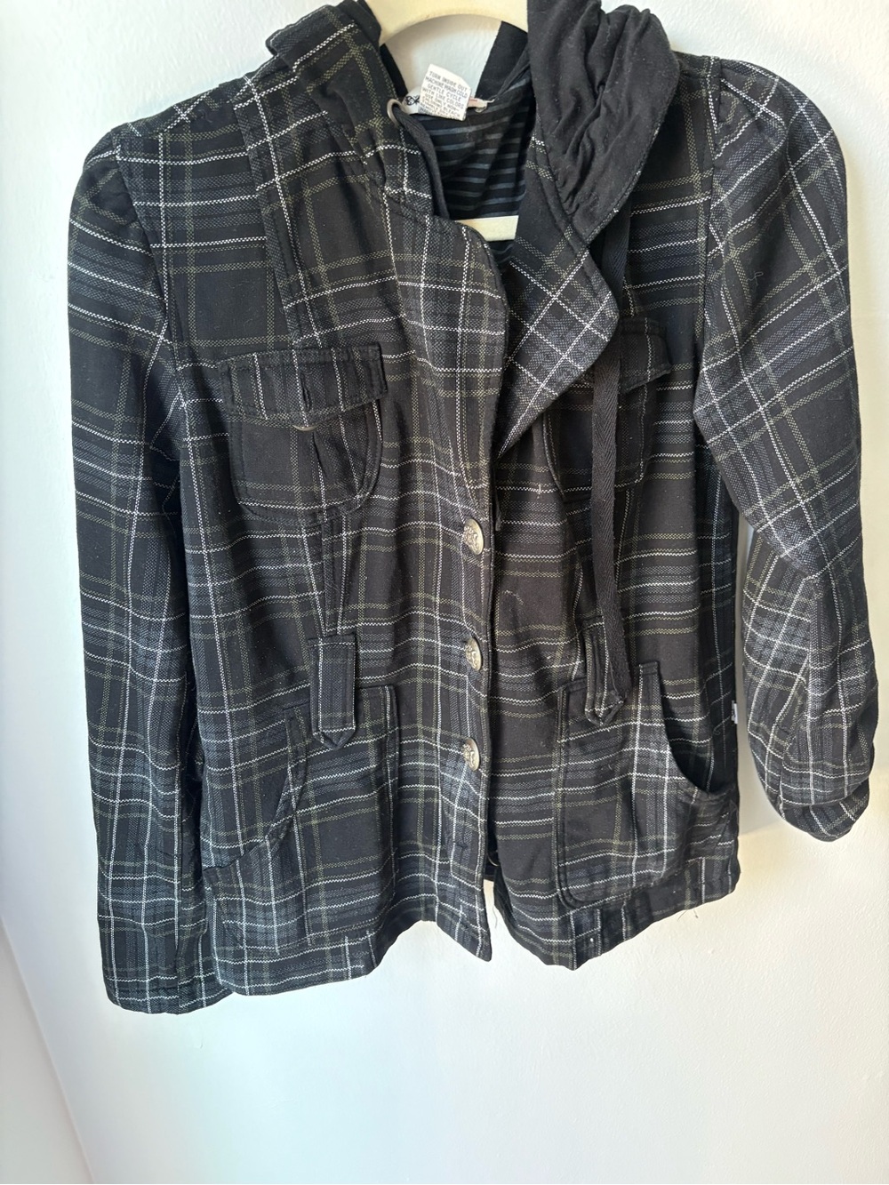 Y2K Plaid Peacoat